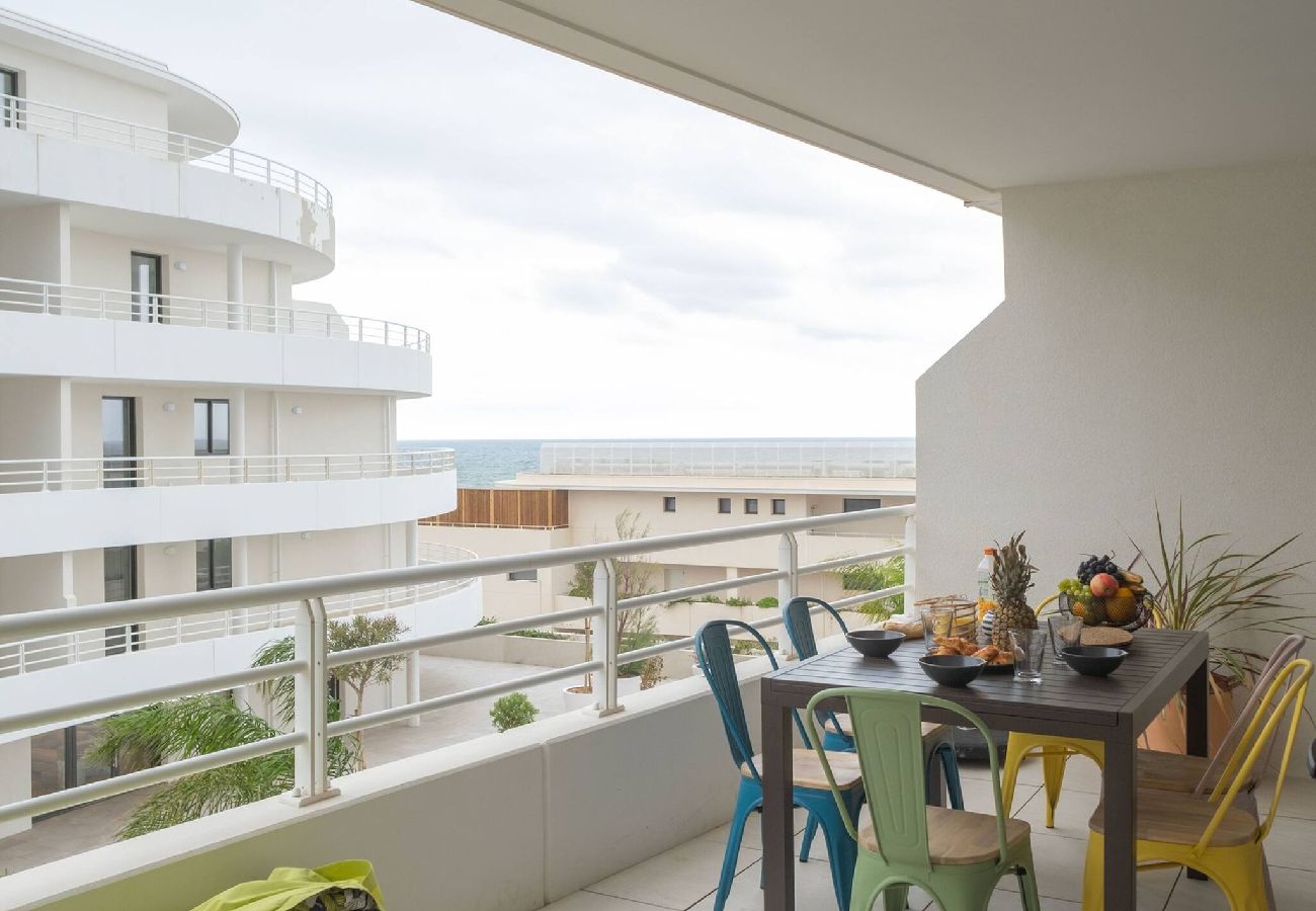 Appartement à Valras-Plage - Valras'Loc Archipel Panarea Terrasse et Vue Mer 