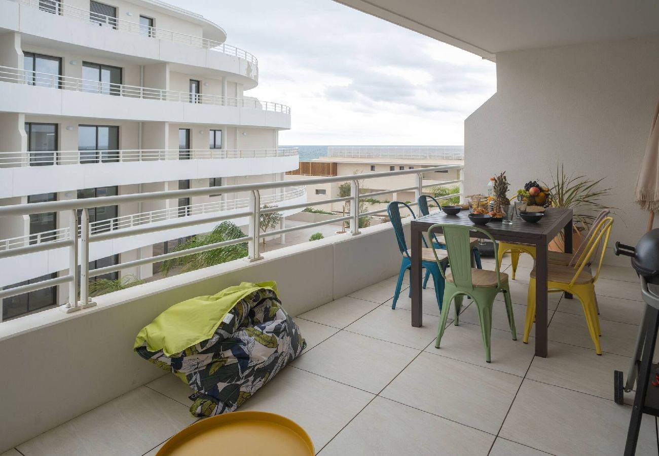 Appartement à Valras-Plage - Valras'Loc Archipel Panarea Terrasse et Vue Mer 